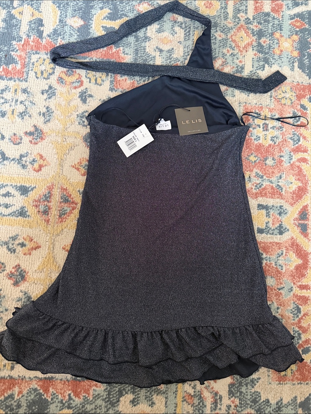 Absolutely Gorgeous Stunning Nordstrom’s Le Lis Halter Sparkling Dress Sz L